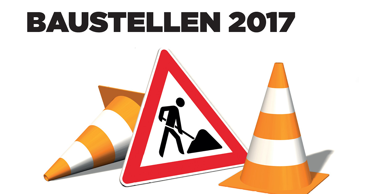 Welche Baustellen gibt für 2017/2018? Mit unabhängigen Uhren löst sich so mancher Stau!