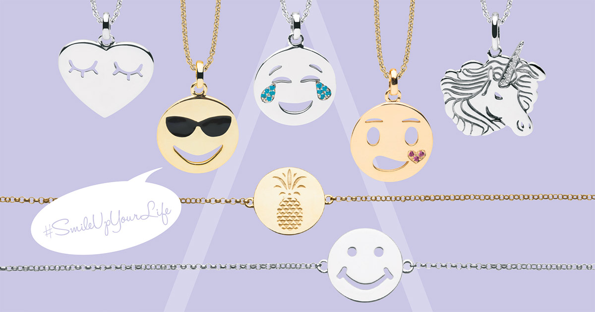 Emoji-Schmuck von Nana Kay macht Spaß und sorgt für frische Impulse.