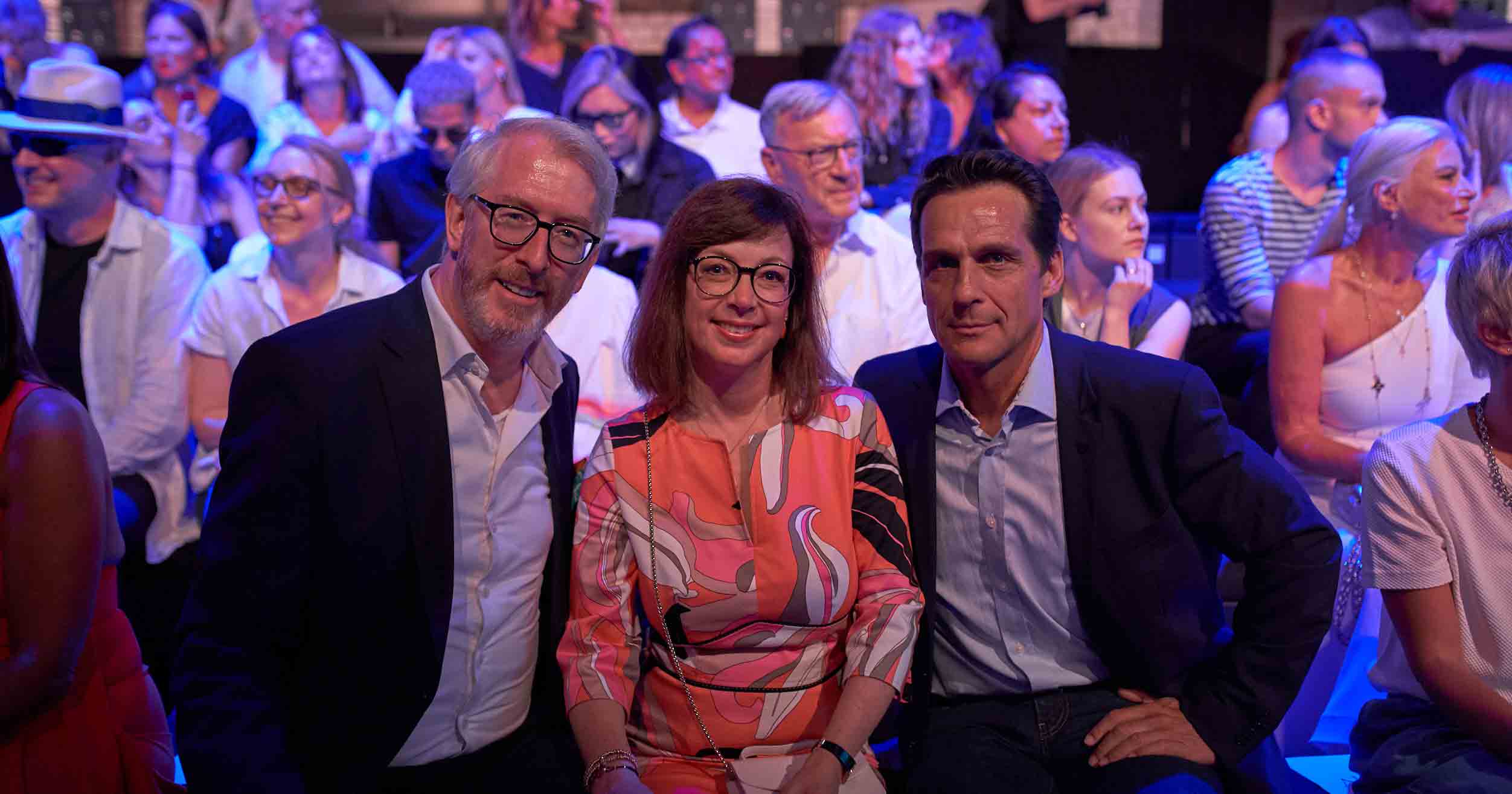 Georg und Silke Leicht mit Schauspieler Robert Seeliger bei der Show