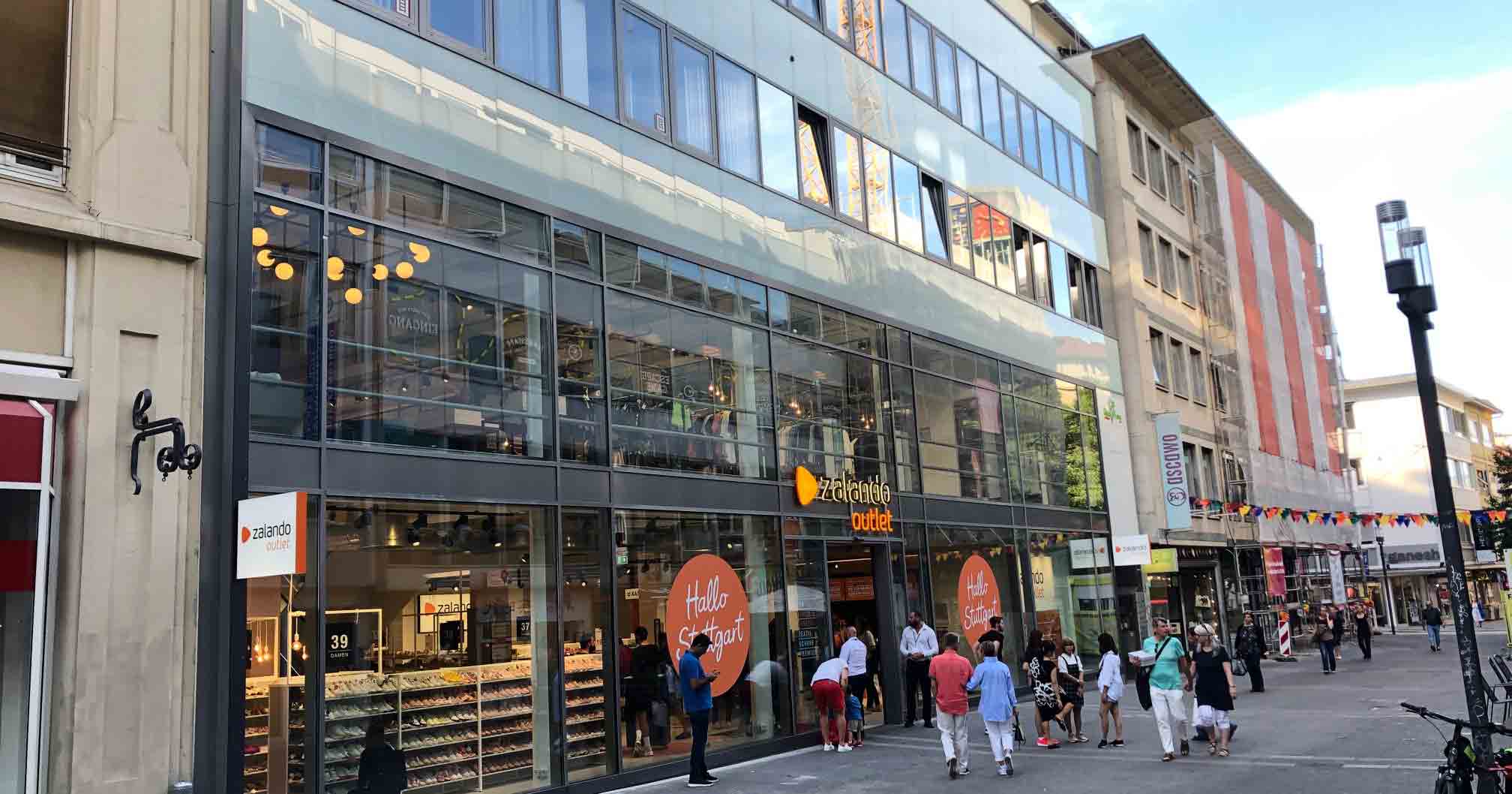 Das große Zalando Outlet in der Stuttgarter Innenstadt.