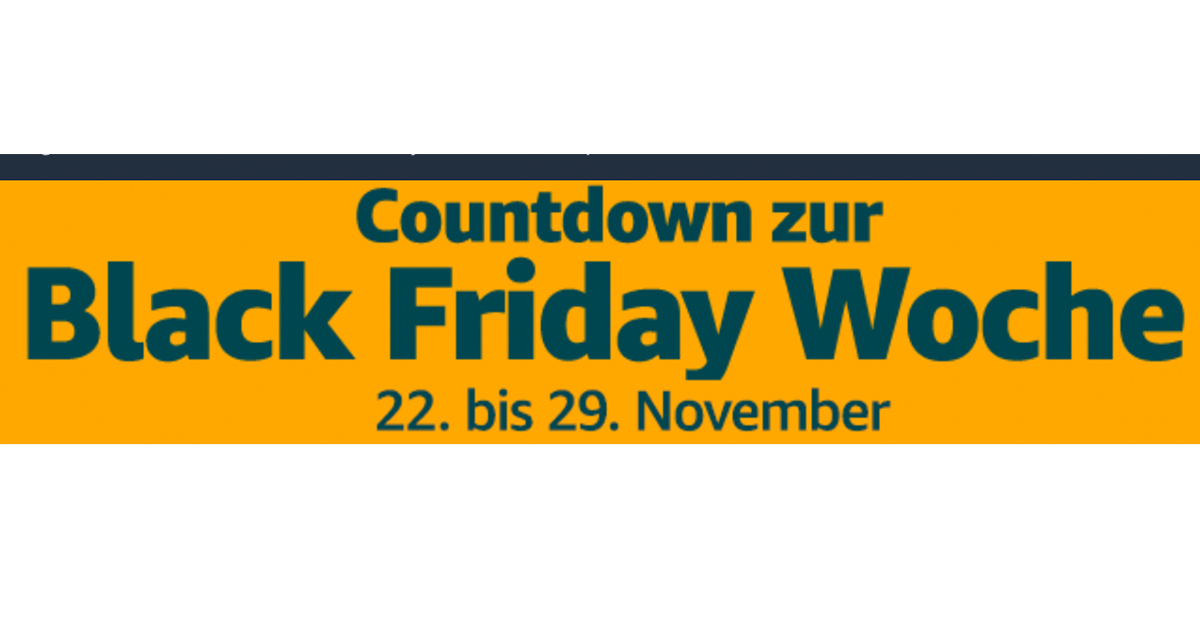 Amazon beginnt den Black Friday bereits am 22. November.