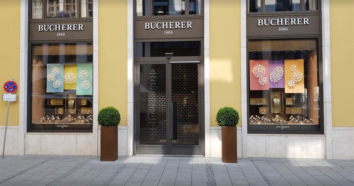 Diese Bucherer-Filiale in München wurde überfallen.