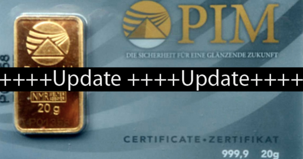 Der Insolvenzanwalt von PIM Gold hat in beschlagnahmten PIM-Materialien eine Tonne Gold gefunden.