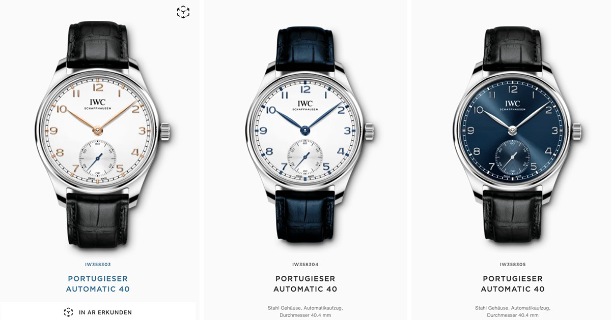 Die neuen Portugieser Automatic 40 aus der Kollektion 2020.