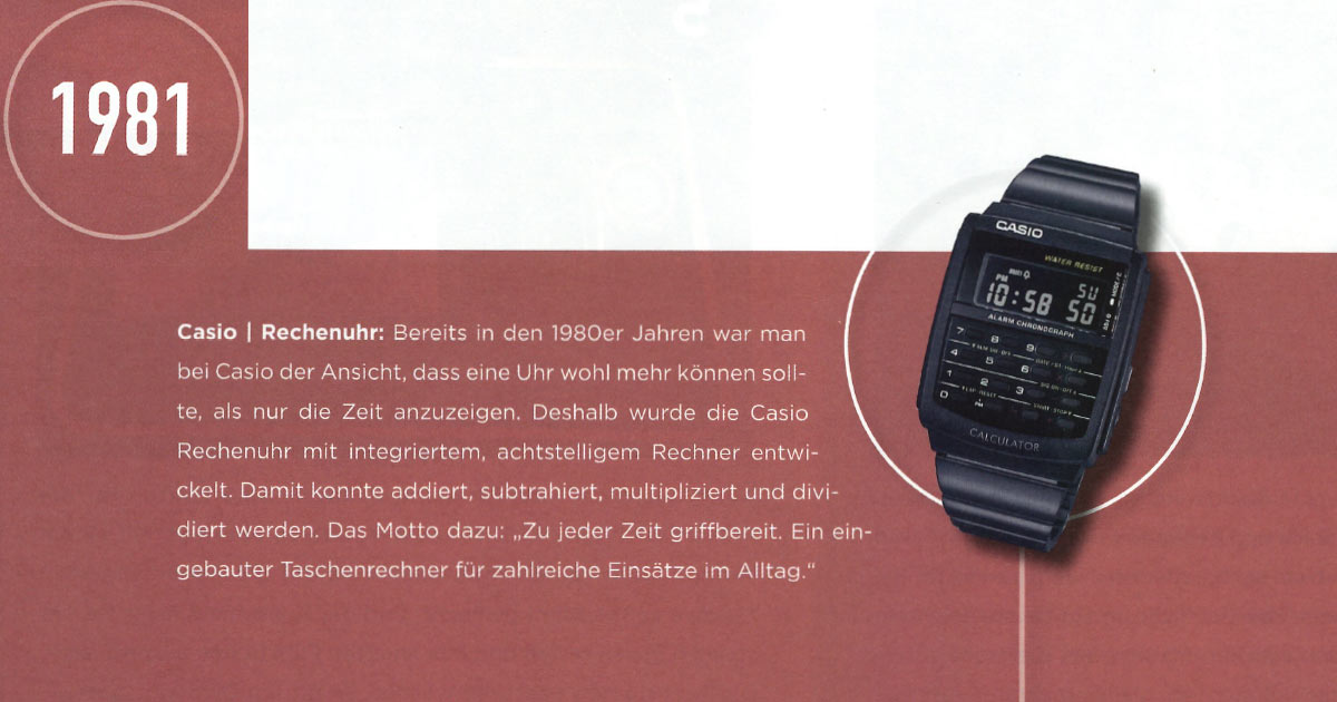 1981: Casio, Rechenuhr