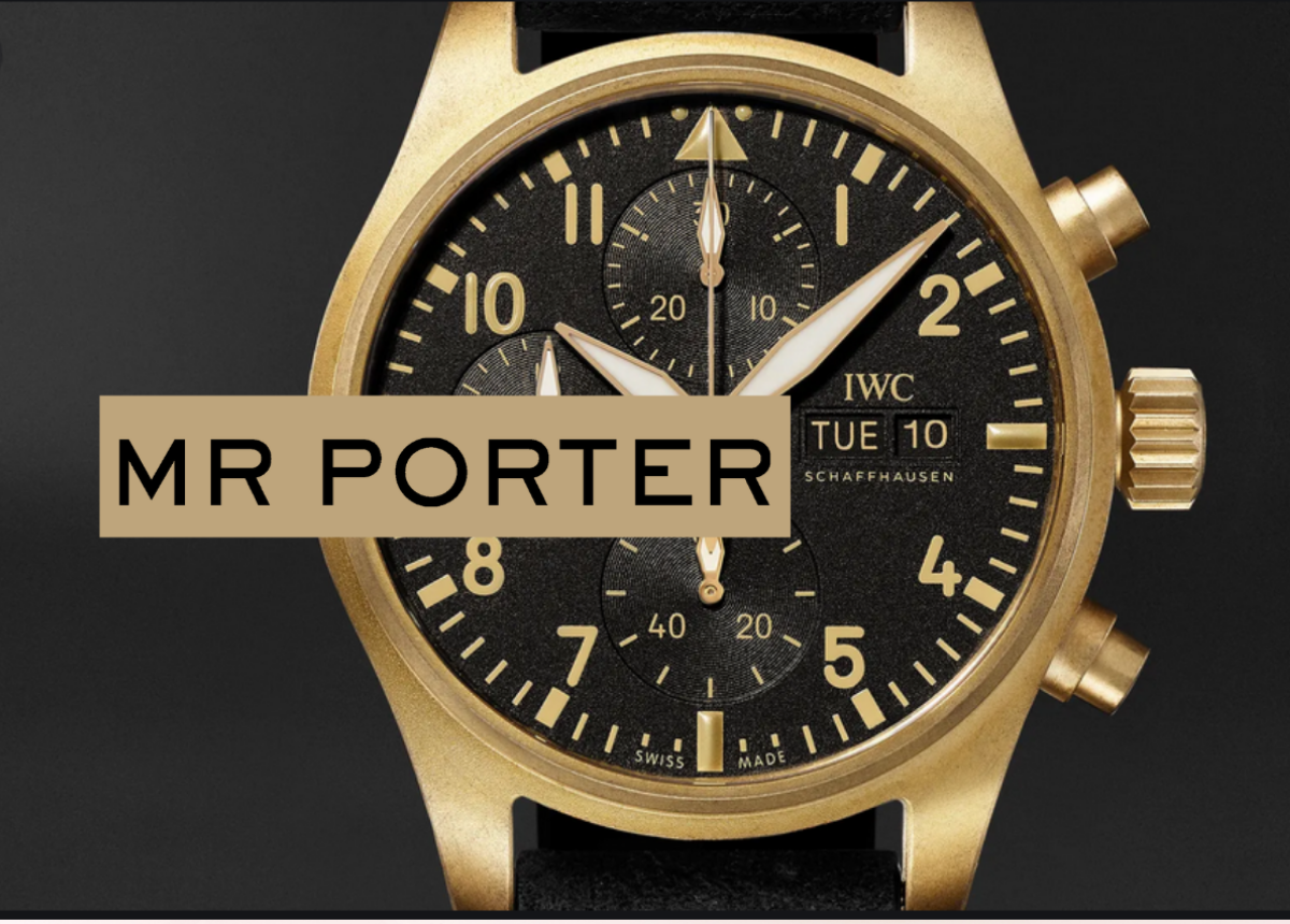 Das Mr Porter-Jubiläumsmodell von IWC ist natürlich nur online auf mrporter.com erhältlich.