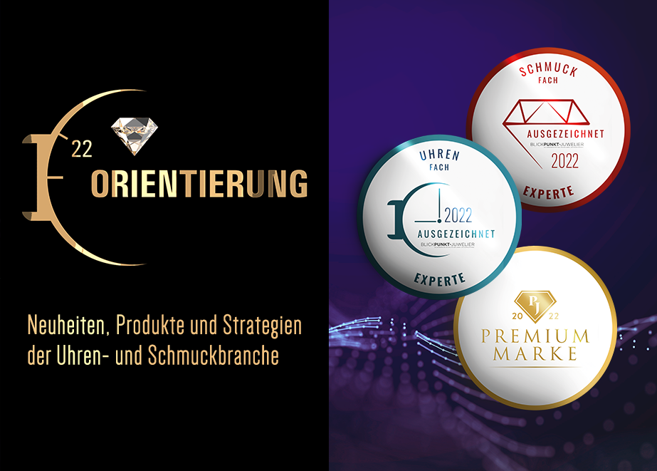 Blickpunkt Juwelier vergibt die Labels Uhrenfachhandelsmarke, Schmuckfachhandelsmarke und Premium-Marke.