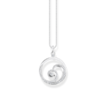 Kettenanhänger aus 925 Sterling-Silber mit Wellen-Design und Schmucksteinbesatz. © Thomas Sabo