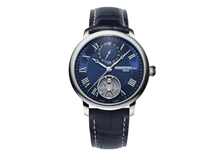 Die "Slimline Monolithic Manufacture" in Blau. © Frederique Constant.